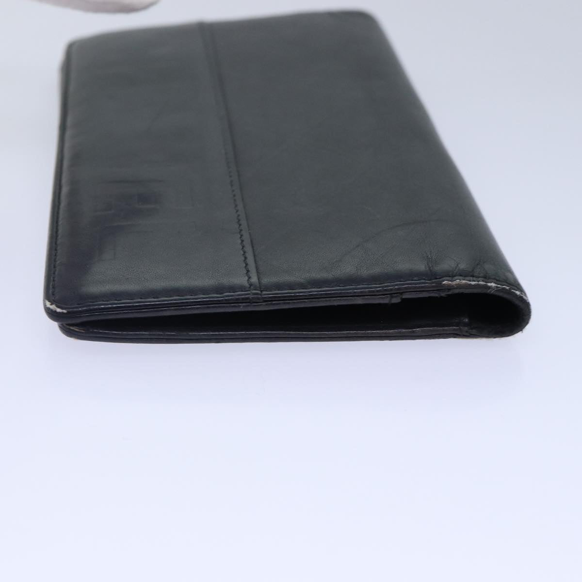 CHANEL Matelasse Wallet Leather Black Silver CC bs16854