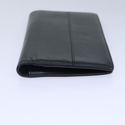 CHANEL Matelasse Wallet Leather Black Silver CC bs16854