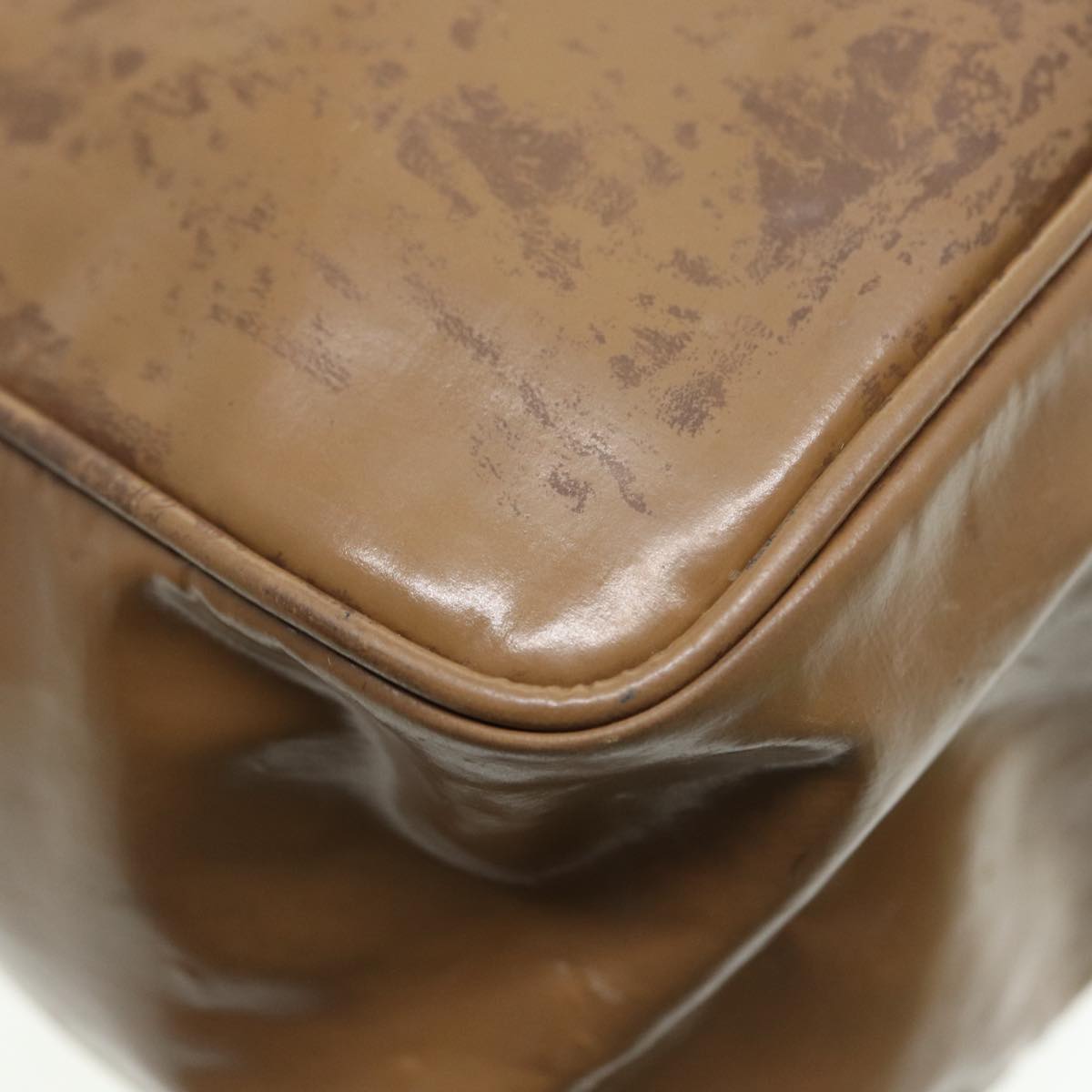 CHANEL COCO Mark Tote Bag Patent leather Beige CC bs16858