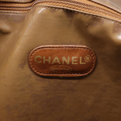 CHANEL COCO Mark Tote Bag Patent leather Beige CC bs16858