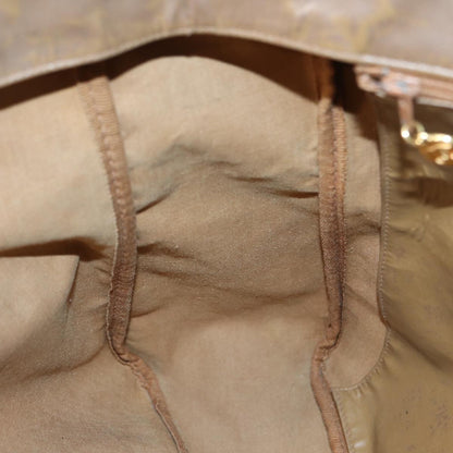 CHANEL COCO Mark Tote Bag Patent leather Beige CC bs16858