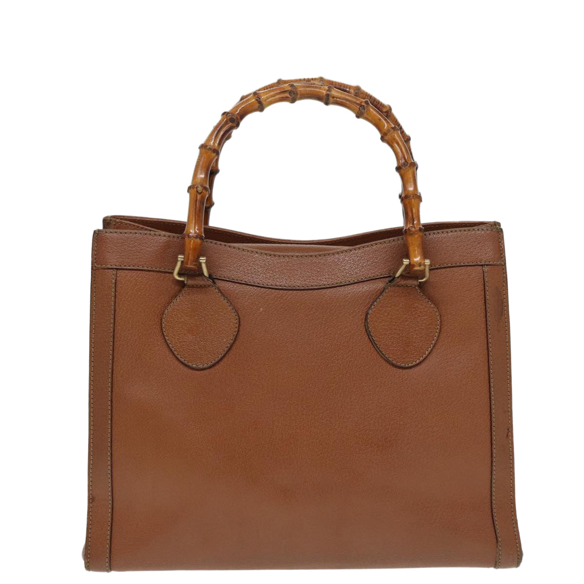 GUCCI Bamboo Hand Bag Leather Brown Gold 002 1186 0260  bs17019