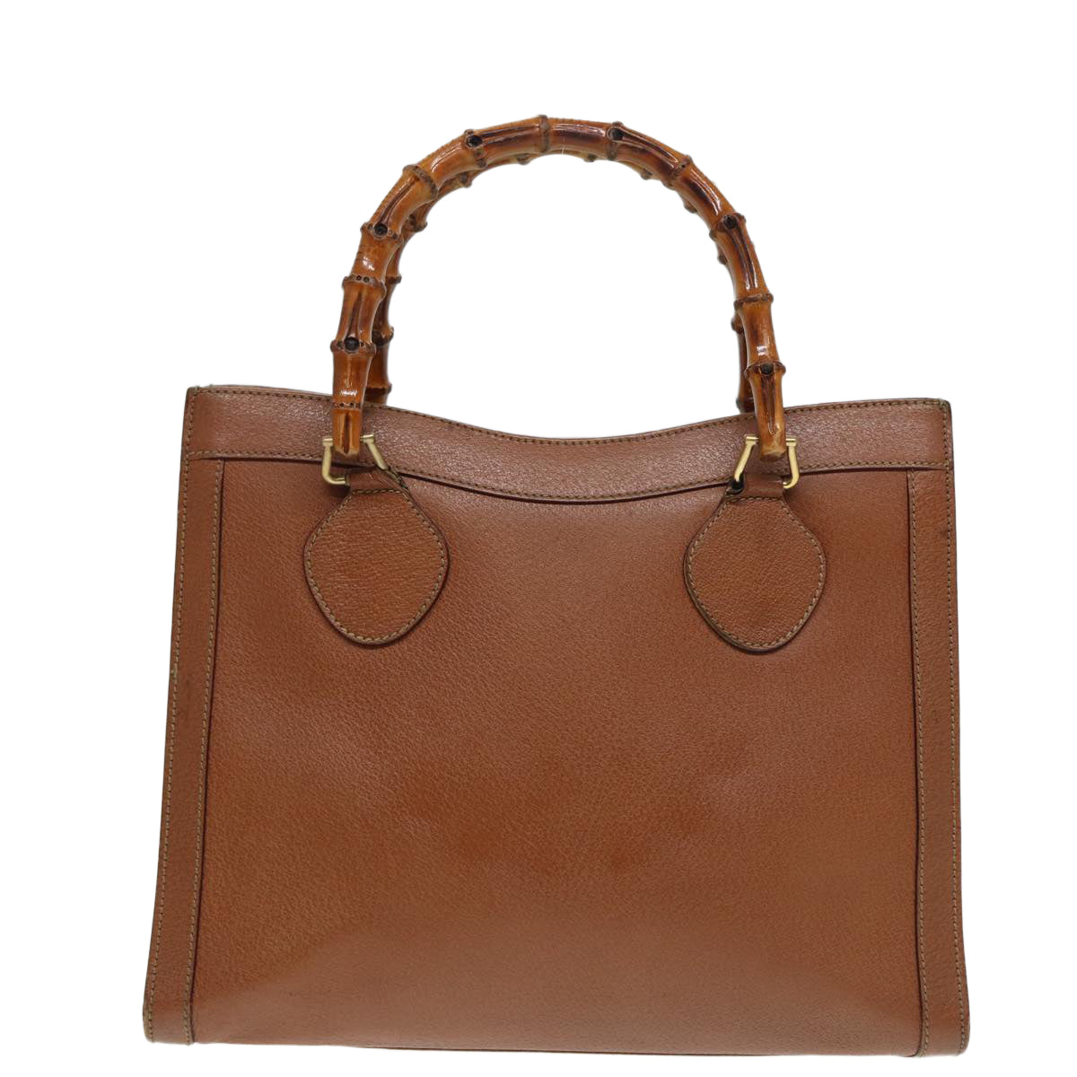 GUCCI Bamboo Hand Bag Leather Brown Gold 002 1186 0260  bs17019