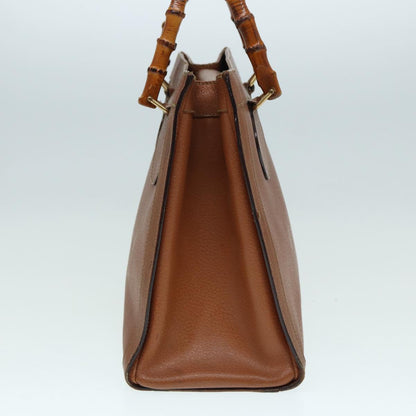 GUCCI Bamboo Hand Bag Leather Brown Gold 002 1186 0260  bs17019