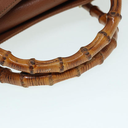 GUCCI Bamboo Hand Bag Leather Brown Gold 002 1186 0260  bs17019
