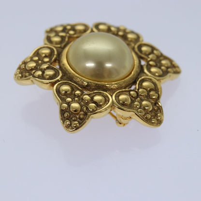 CHANEL Brooch Metal Gold Tone CC bs17053