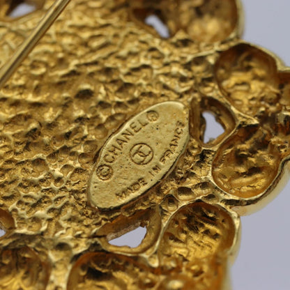 CHANEL Brooch Metal Gold Tone CC bs17053