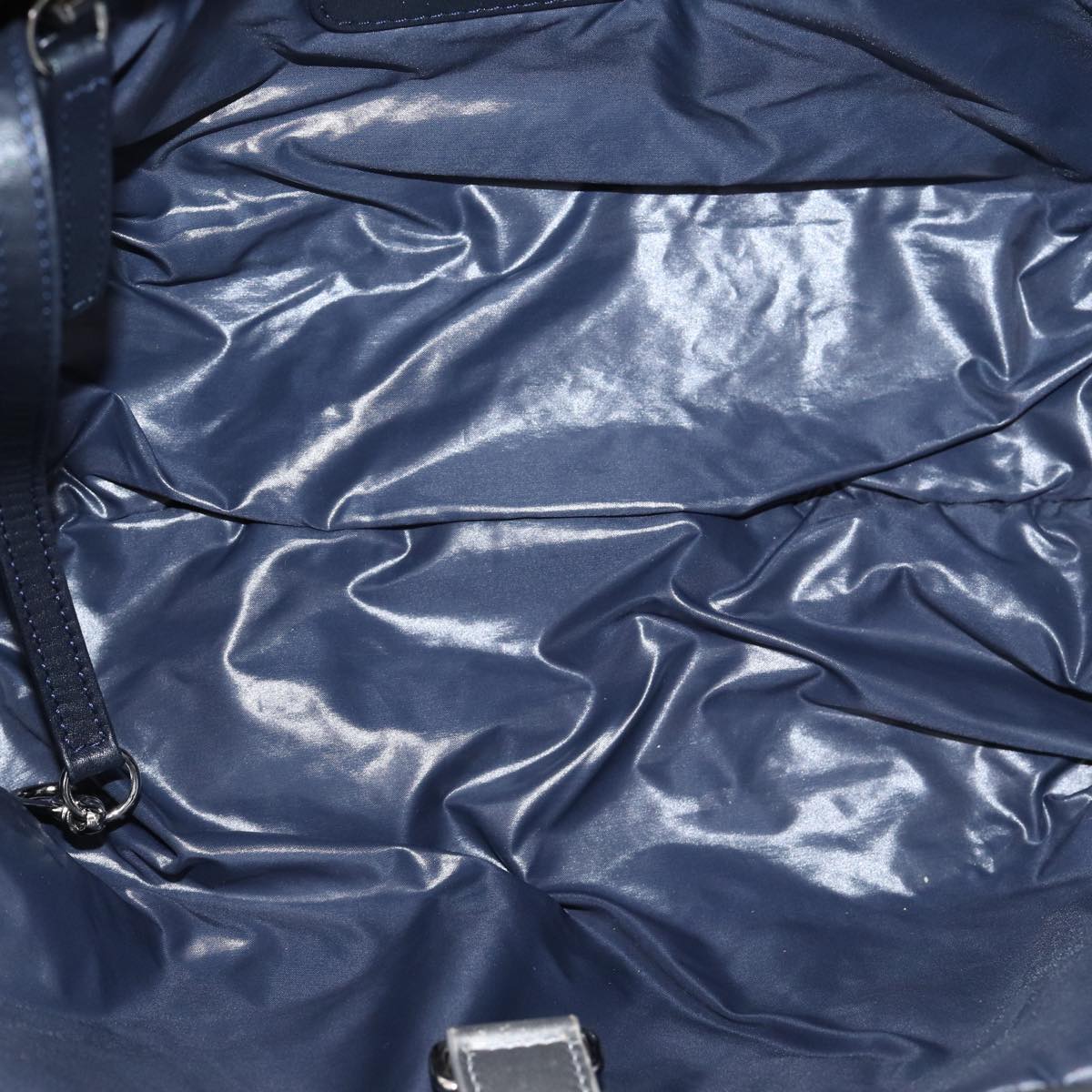CHANEL Cococoon Tote Bag Nylon Leather Silver CC bs17165
