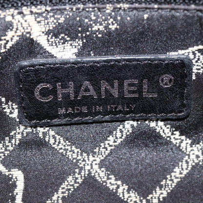 CHANEL Matelasse Chain Shoulder Bag Cotton Red Silver CC bs17224