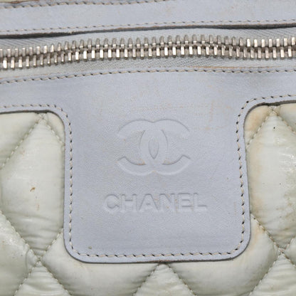 CHANEL Small Messenger Cococoon Shoulder Bag Nylon Gray Silver CC bs17253