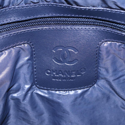 CHANEL Small Messenger Cococoon Shoulder Bag Nylon Gray Silver CC bs17253
