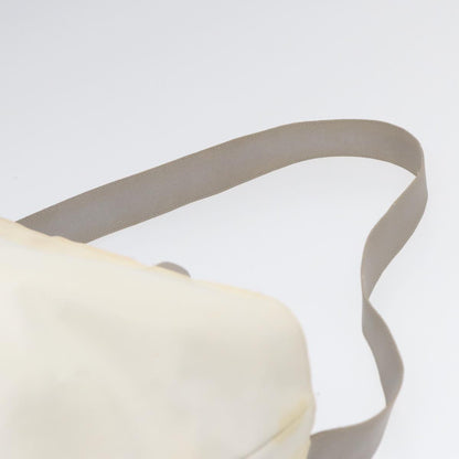 CHANEL Tote Bag Nylon 2way White Silver CC bs17286