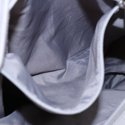 CHANEL Tote Bag Nylon 2way White Silver CC bs17286