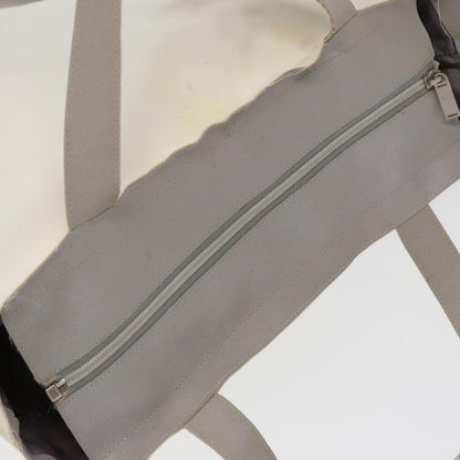 CHANEL Tote Bag Nylon 2way White Silver CC bs17286