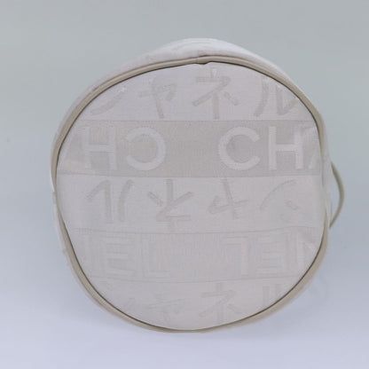 CHANEL Purse Pouch Canvas White CC bs17327