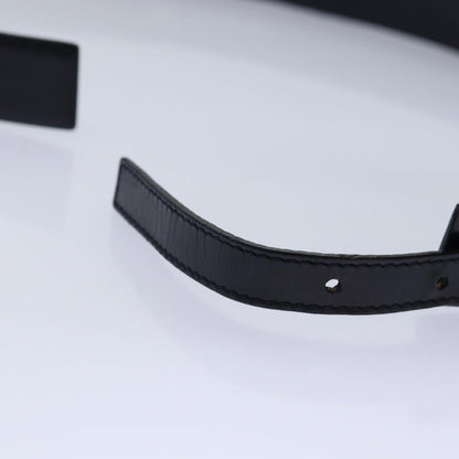 CHANEL Belt Leather 40 Black CC bs17331