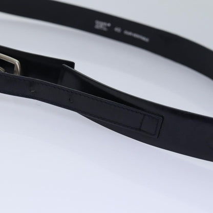 CHANEL Belt Leather 40 Black CC bs17331