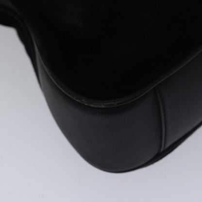 GUCCI Bamboo Hand Bag Suede 2way Black  bs17369