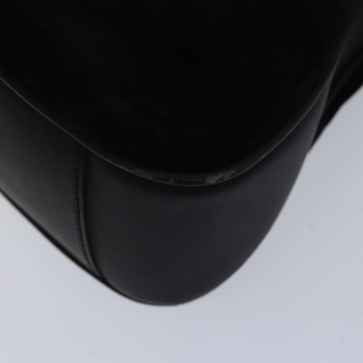 GUCCI Bamboo Hand Bag Suede 2way Black  bs17369