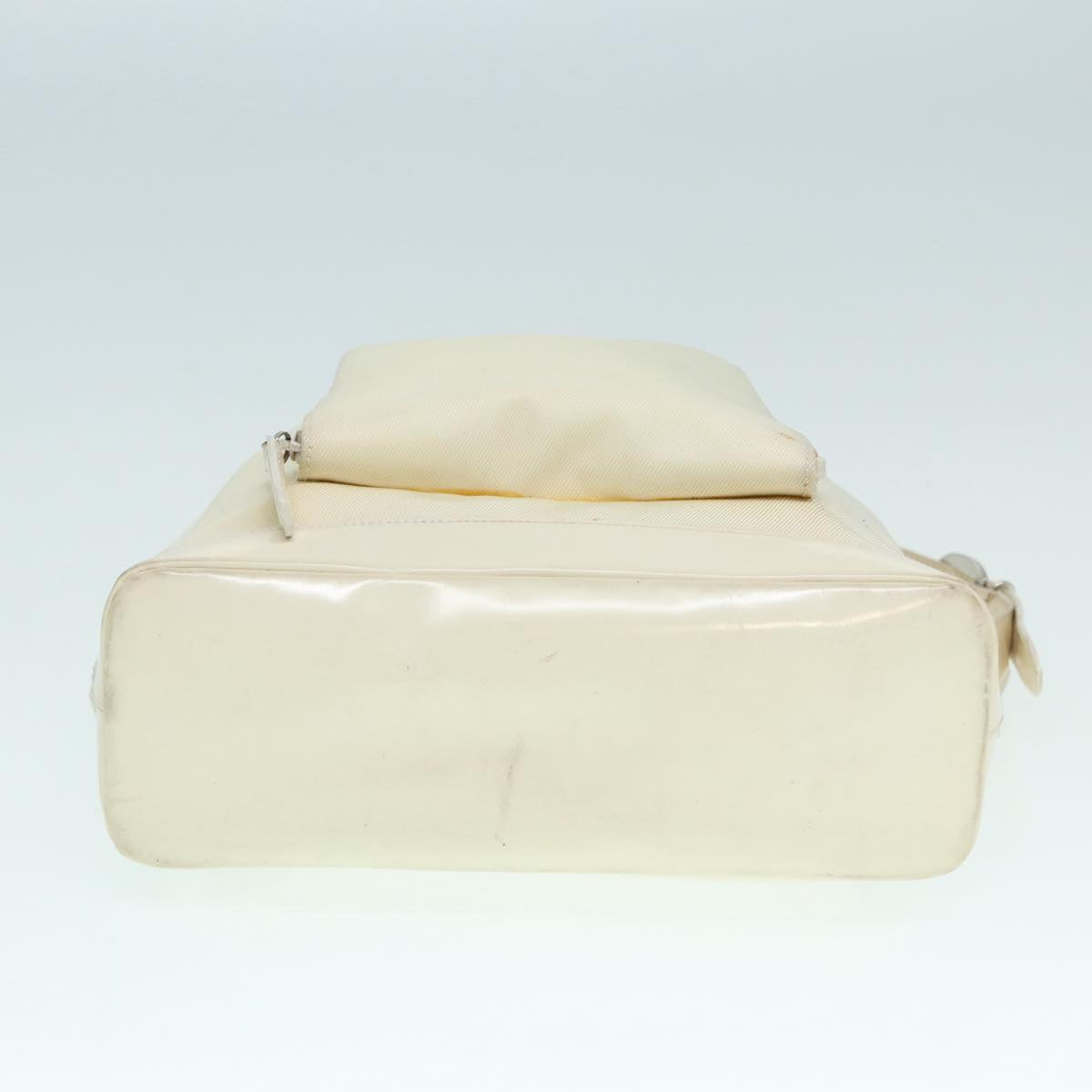GUCCI Bamboo Shoulder Bag Nylon White Silver 003 2058 0059 5  bs17479