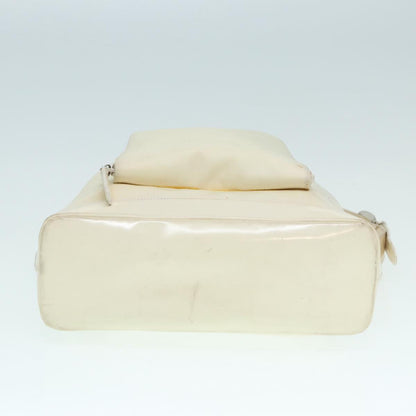 GUCCI Bamboo Shoulder Bag Nylon White Silver 003 2058 0059 5  bs17479