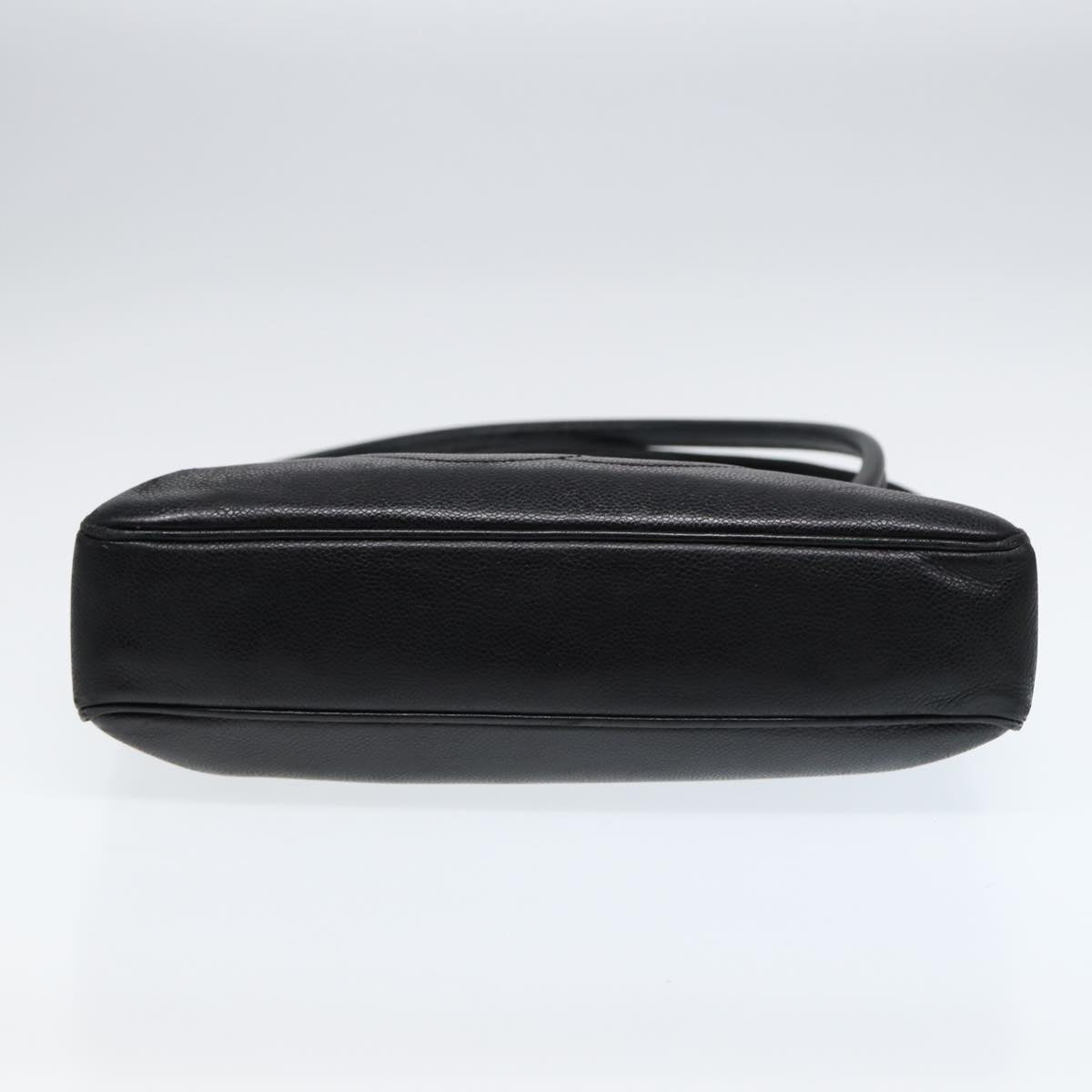 CHANEL Tote Bag Caviar Skin Black Gold CC bs17526