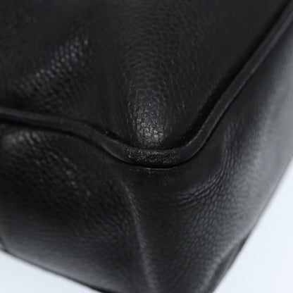 CHANEL Tote Bag Caviar Skin Black Gold CC bs17526