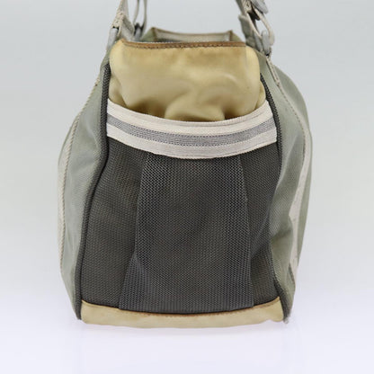 CHANEL Sports Tote Bag Nylon Gray Silver CC bs17659