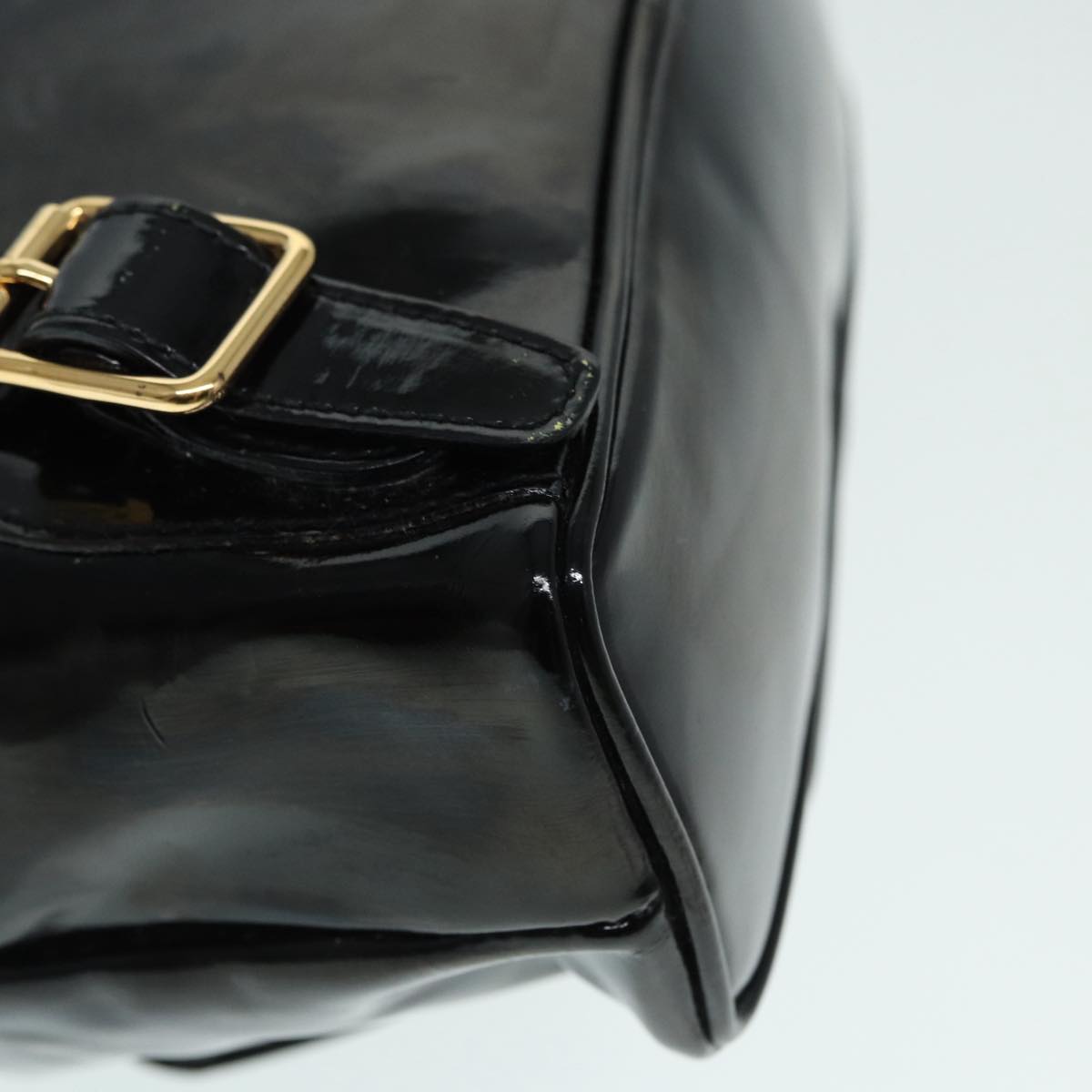 GUCCI Bamboo Backpack Enamel Black Gold 003 3444 0030  bs17710