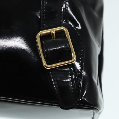 GUCCI Bamboo Backpack Enamel Black Gold 003 3444 0030  bs17710