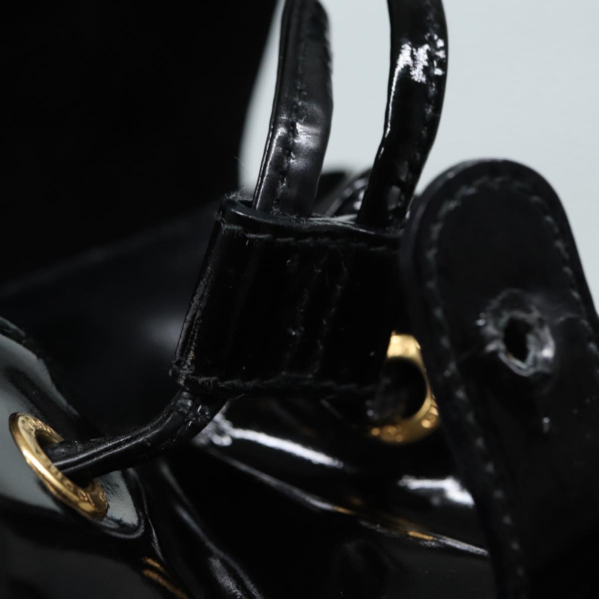 GUCCI Bamboo Backpack Enamel Black Gold 003 3444 0030  bs17710