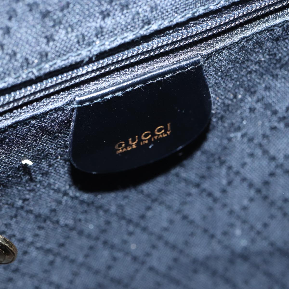 GUCCI Bamboo Backpack Enamel Black Gold 003 3444 0030  bs17710