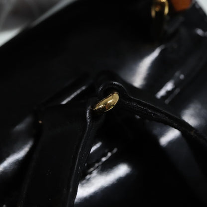 GUCCI Bamboo Backpack Enamel Black Gold 003 3444 0030  bs17710