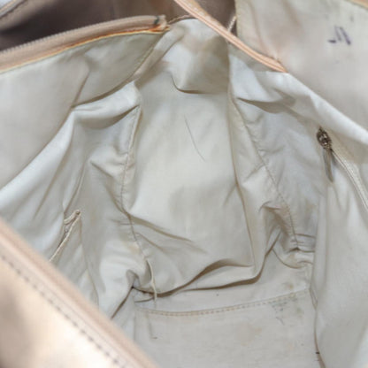 CHANEL Paris Biarritz MM Tote Bag Coated Canvas Gold Tone Silver CC bs17902