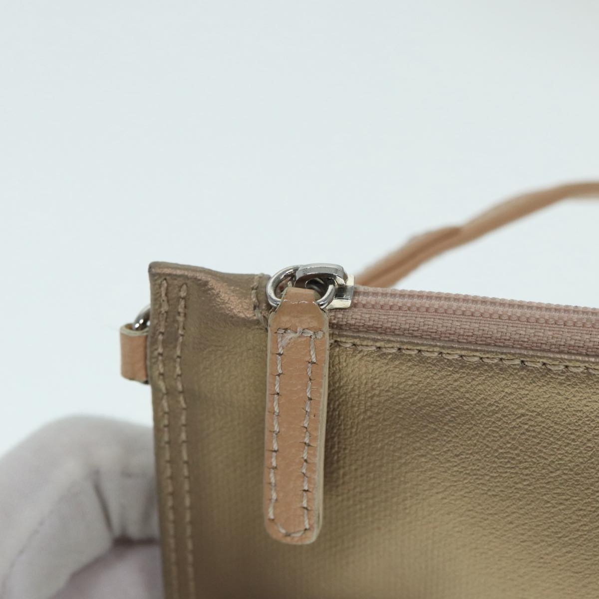 CHANEL Paris Biarritz MM Tote Bag Coated Canvas Gold Tone Silver CC bs17902