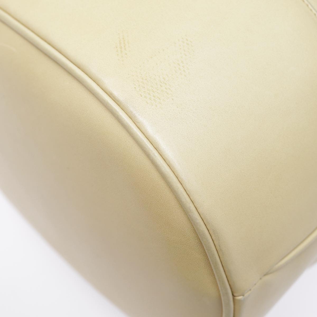 CHANEL Shoulder Bag Lamb Skin Beige Gold CC bs17904