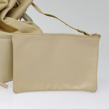 CHANEL Shoulder Bag Lamb Skin Beige Gold CC bs17904