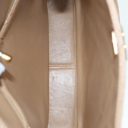 CHANEL Shoulder Bag Caviar Skin Beige Gold CC bs17980