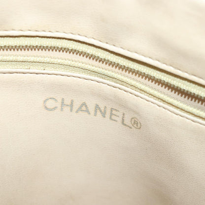 CHANEL Matelasse Chain Shoulder Bag Leather Beige CC bs18062