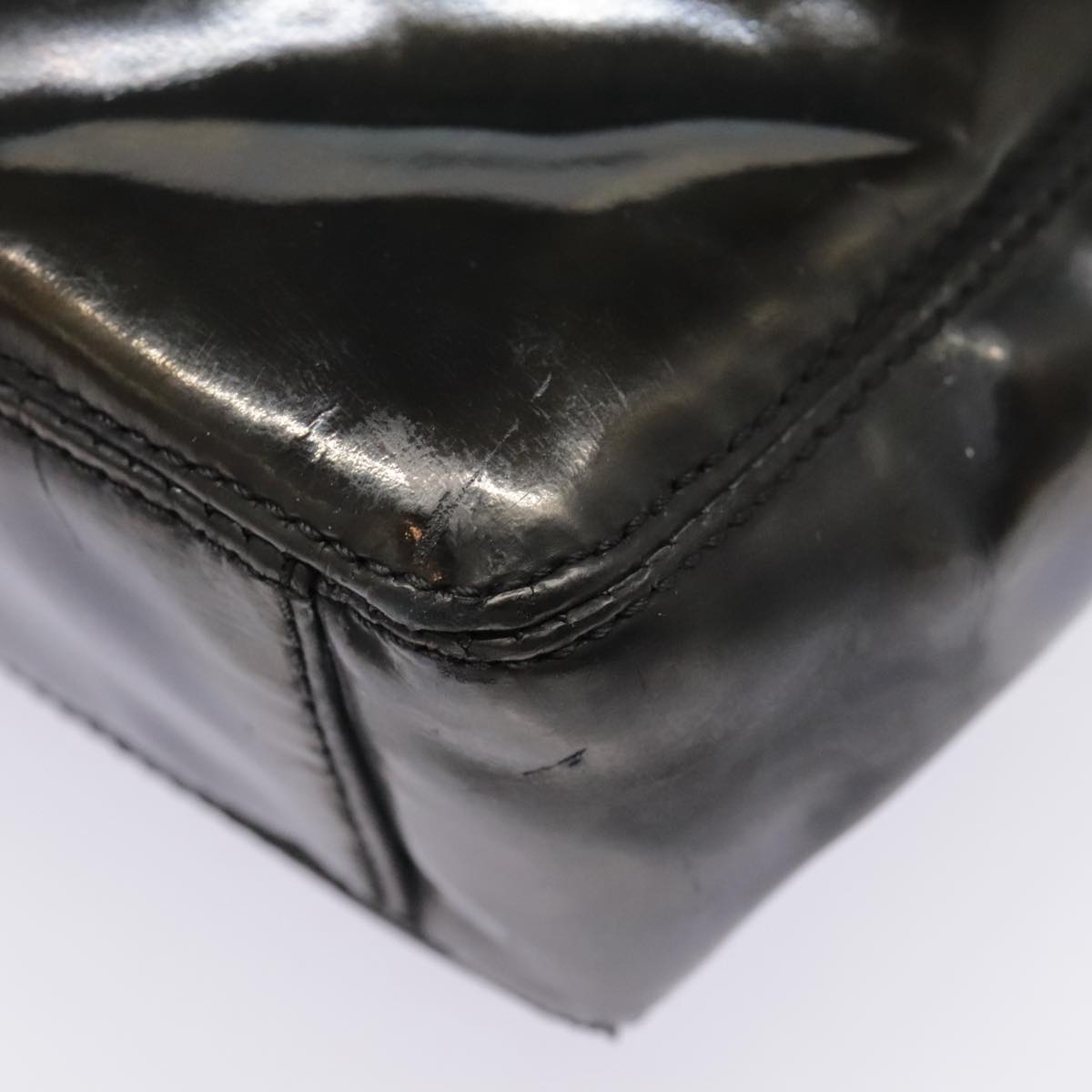 CHANEL Tote Bag Patent leather Black CC bs18064