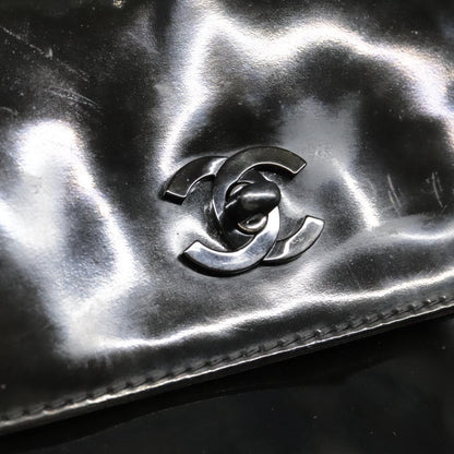 CHANEL Tote Bag Patent leather Black CC bs18064