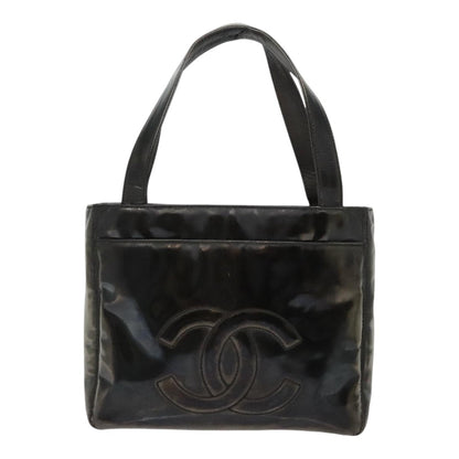 CHANEL Tote Bag Patent leather Black CC bs18064