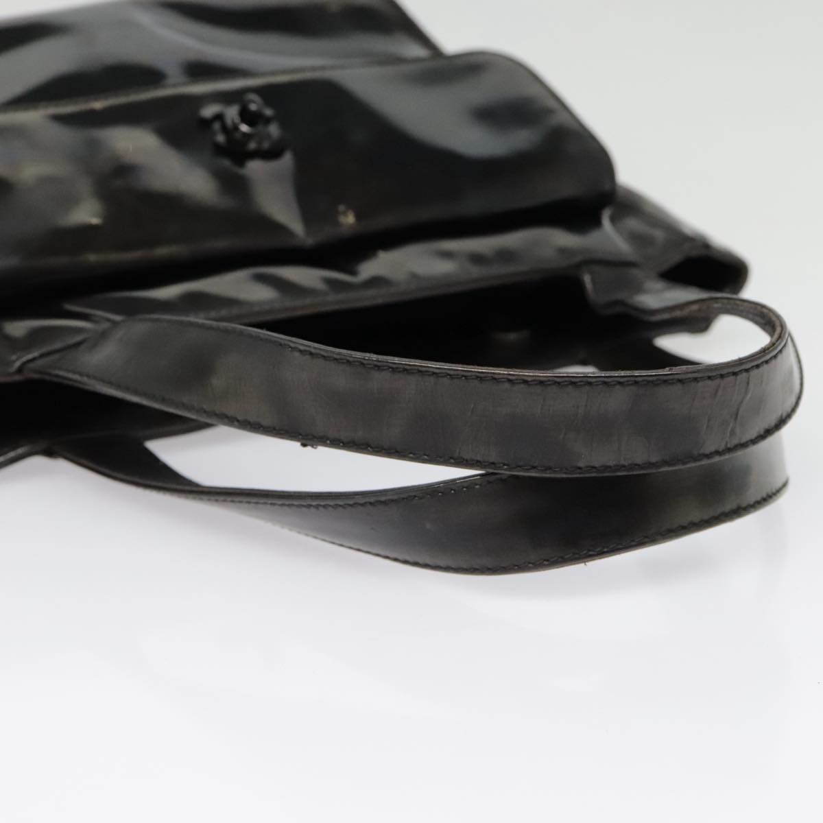 CHANEL Tote Bag Patent leather Black CC bs18064