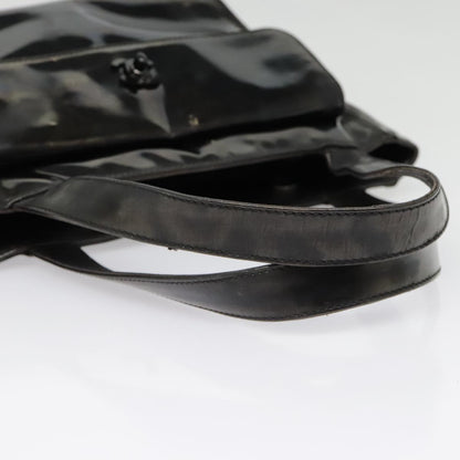 CHANEL Tote Bag Patent leather Black CC bs18064