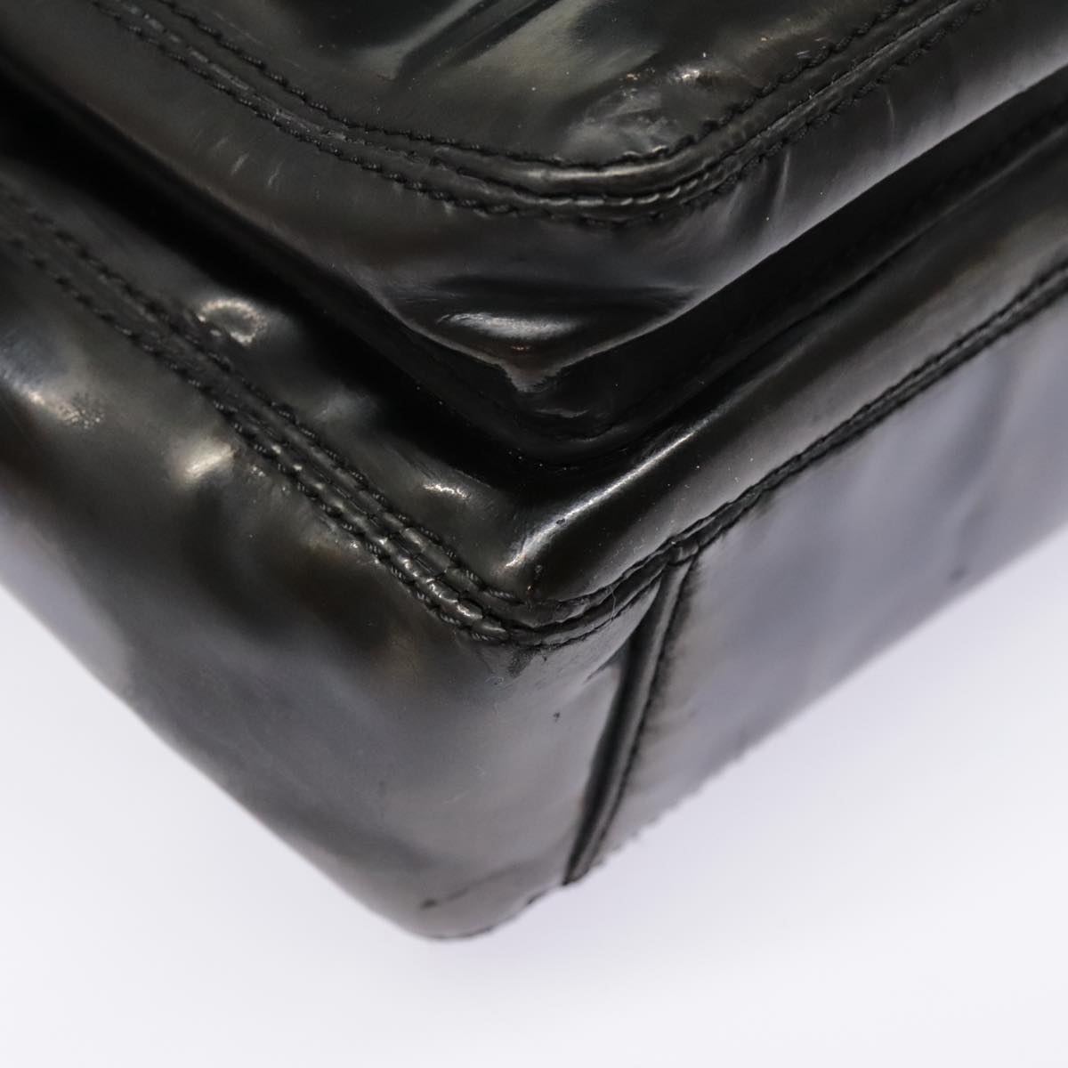 CHANEL Tote Bag Patent leather Black CC bs18064