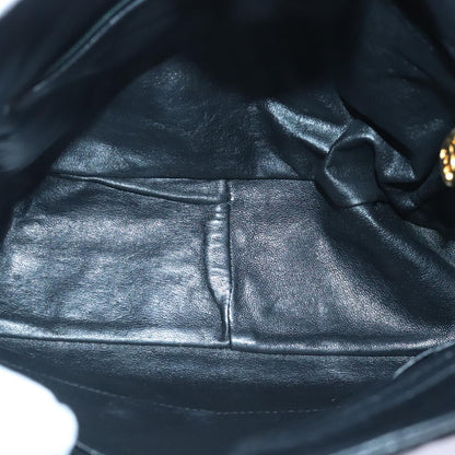 CHANEL Matelasse Chain Shoulder Bag Lamb Skin Black CC bs18071