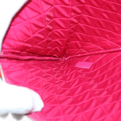 CHANEL Matelasse Clutch Bag patent Pink CC bs18168
