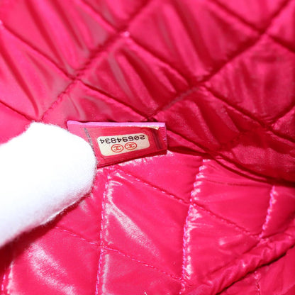CHANEL Matelasse Clutch Bag patent Pink CC bs18168