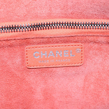 CHANEL Matelasse Chain Boy Chanel Shoulder Bag Leather Orange CC bs18169