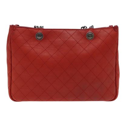 CHANEL Matelasse Chain Boy Chanel Shoulder Bag Leather Orange CC bs18169